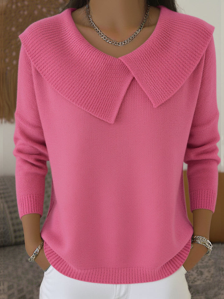 Yareli™ | Pull Tricoté à Col Oversize pour Femmes