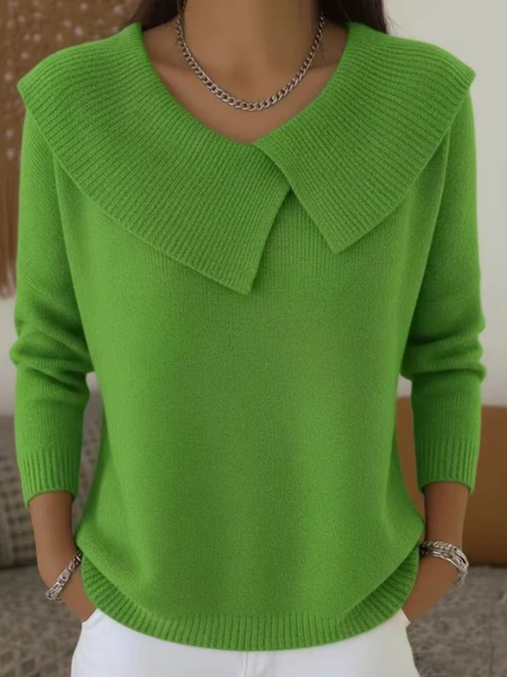 Yareli™ | Pull Tricoté à Col Oversize pour Femmes