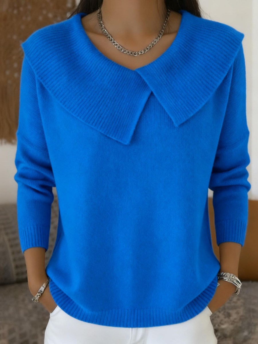 Yareli™ | Pull Tricoté à Col Oversize pour Femmes