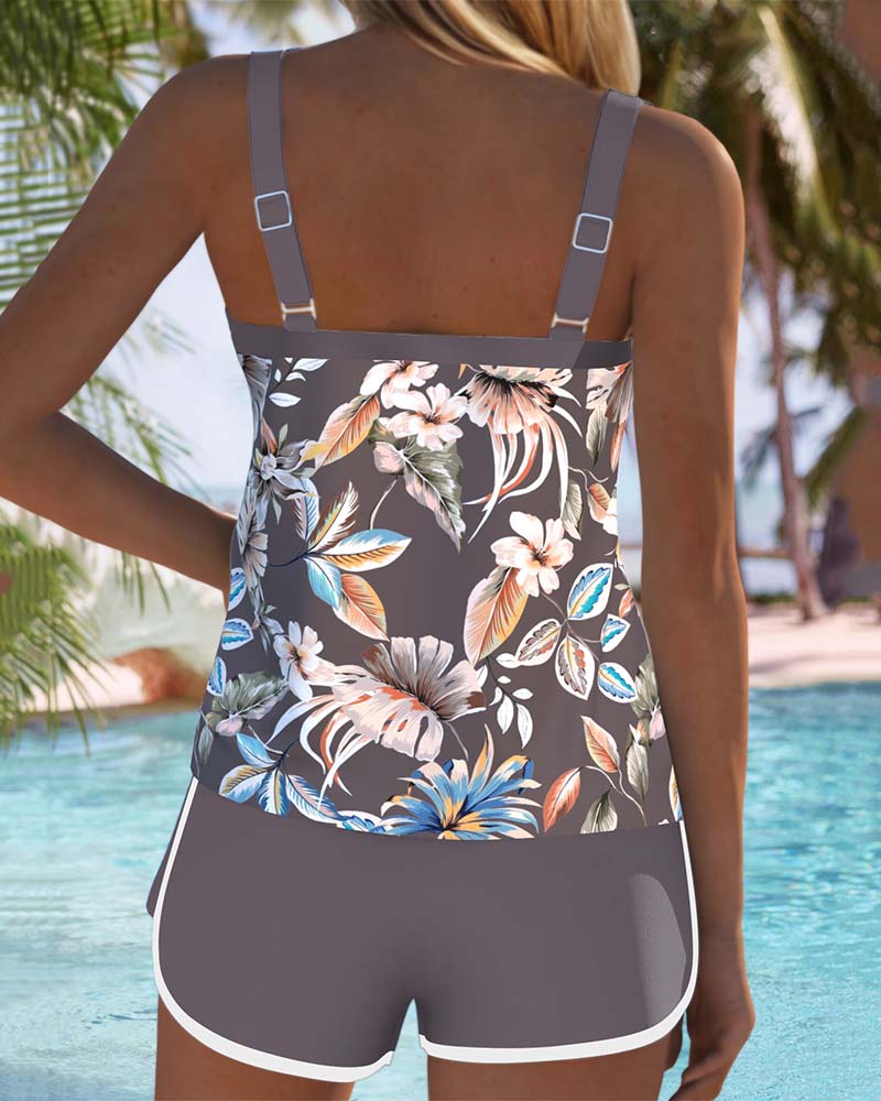 Evie | Tankini Floral à Encolure U