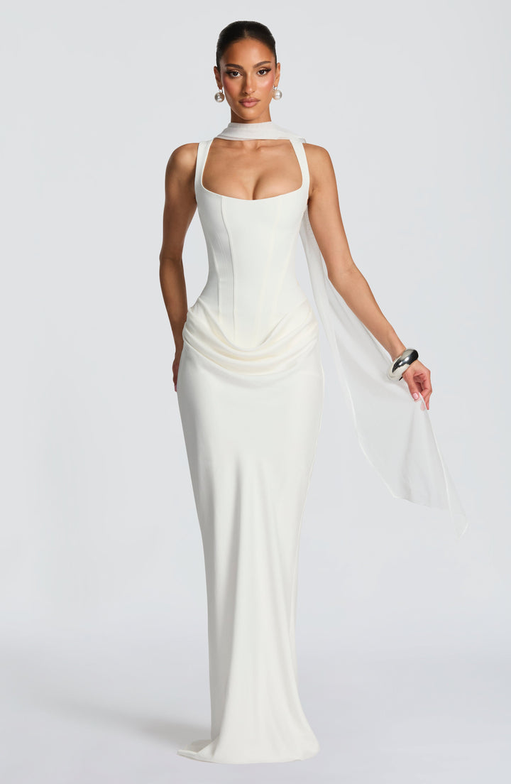 Éléonore | Robe Maxi Col Carré