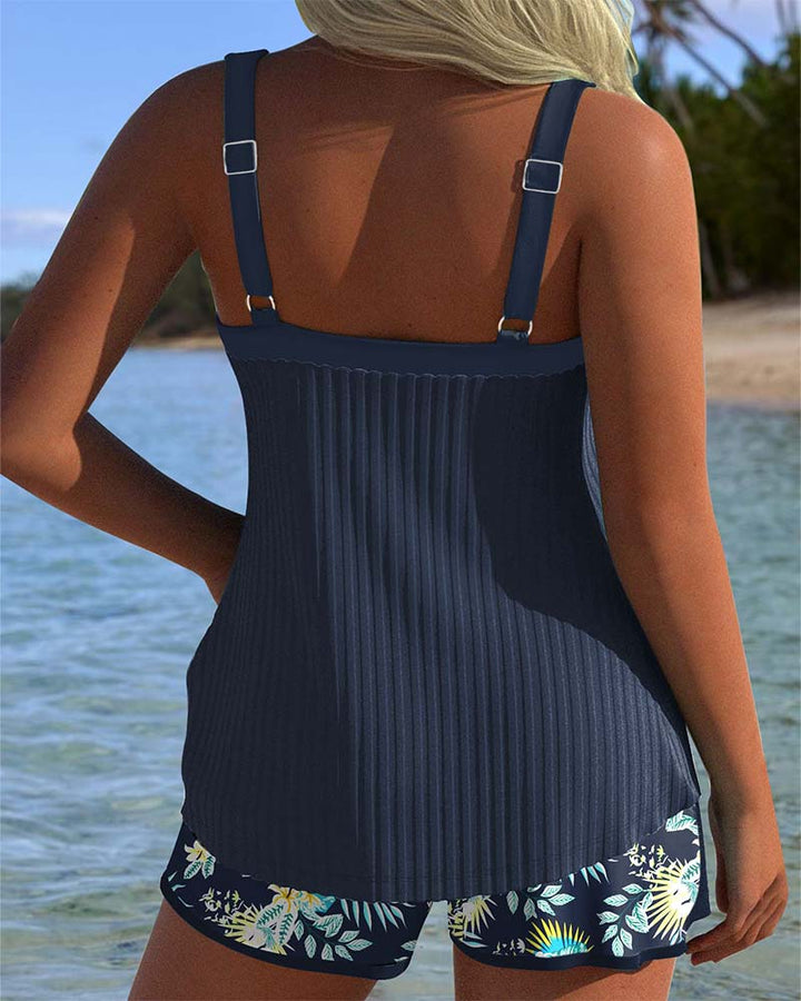 Alice | Tankini de Plage à Fleurs en Deux Pièces