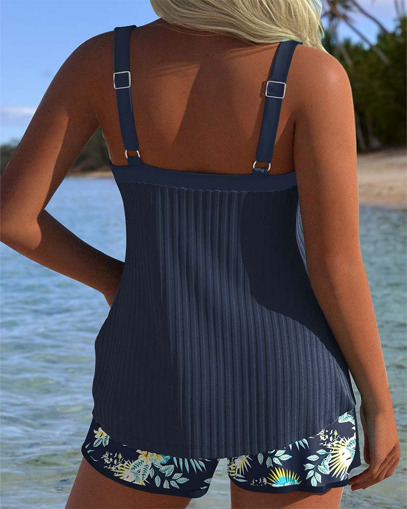 Alice | Tankini de Plage à Fleurs en Deux Pièces
