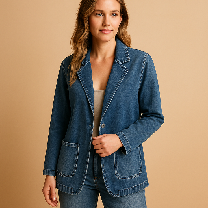 Rive | Blazer en denim ajusté pour femmes