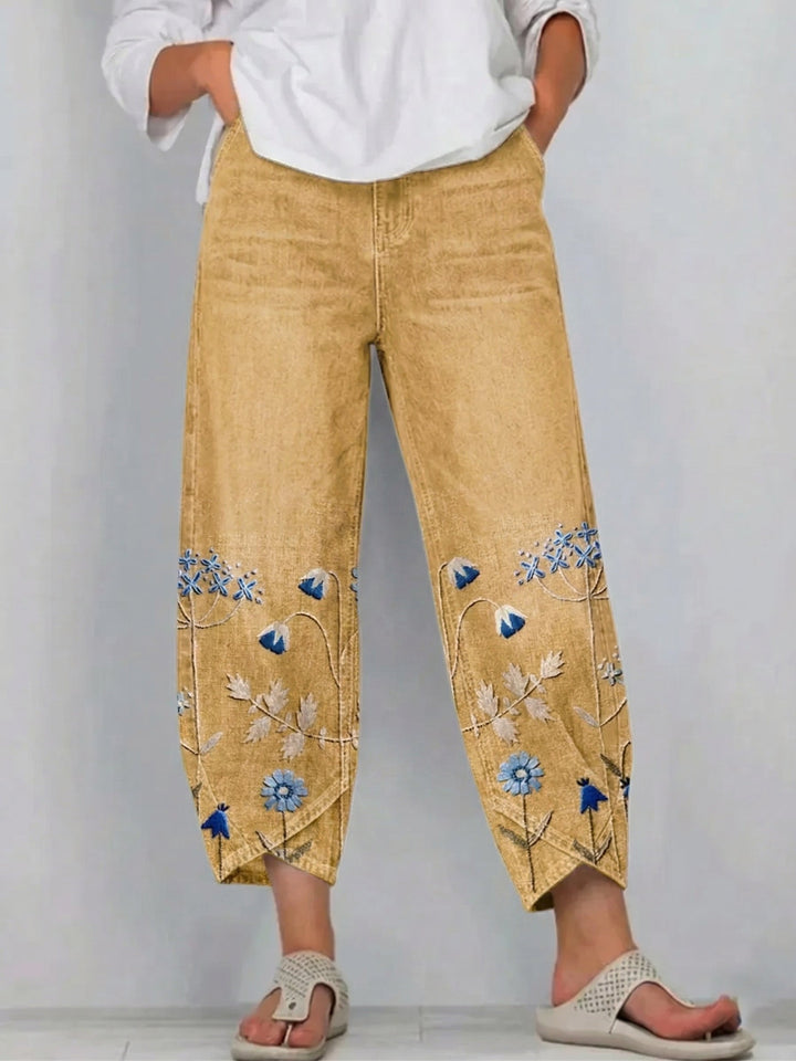 Aileen | Pantalon Fleuri Élégant