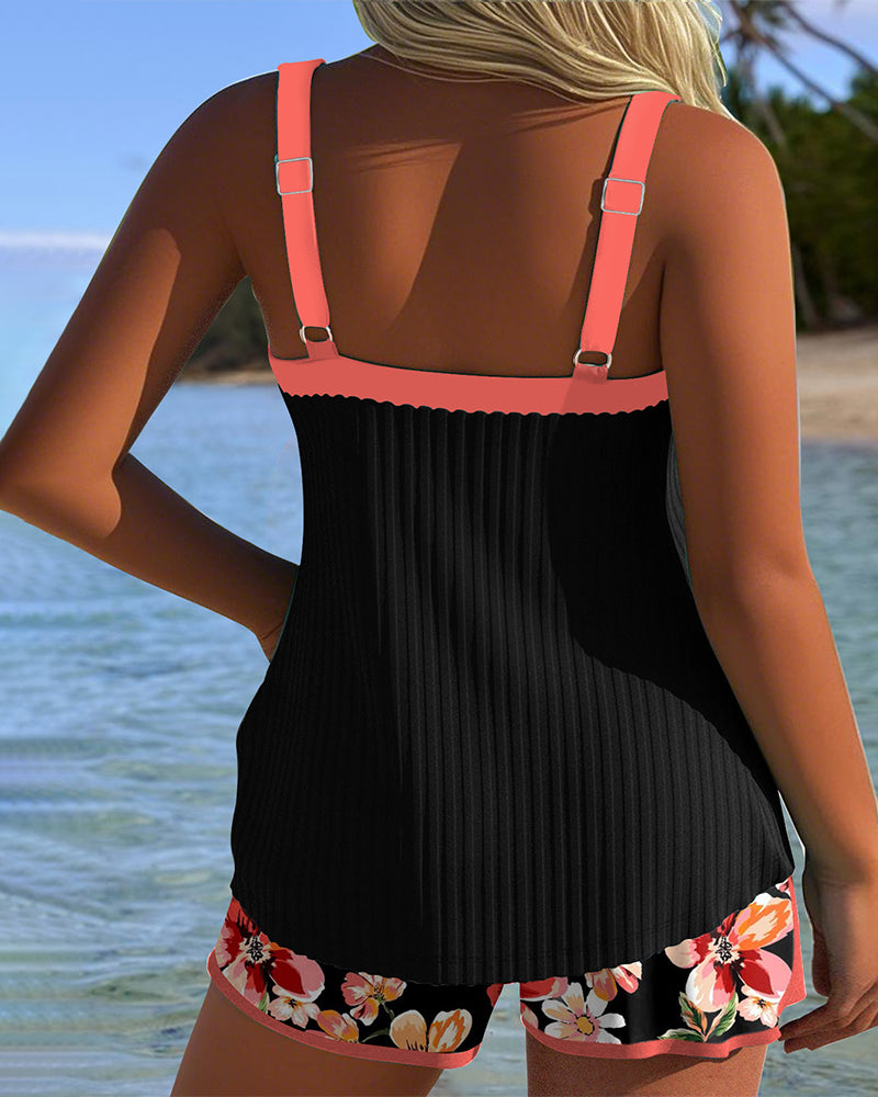 Chloe | Tankini Imprimé à Col V