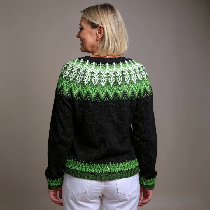 Cardigan en Tricot Fair Isle Mira