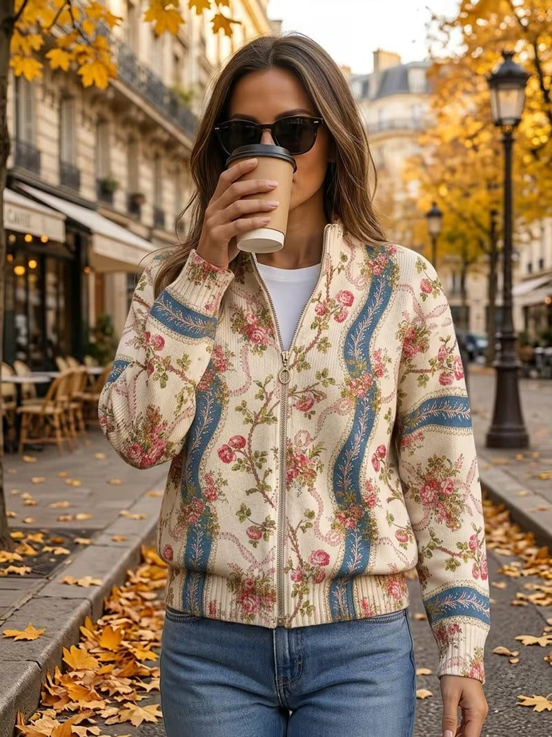 Eulalia™ | Cardigan à ruban en rose grimpant