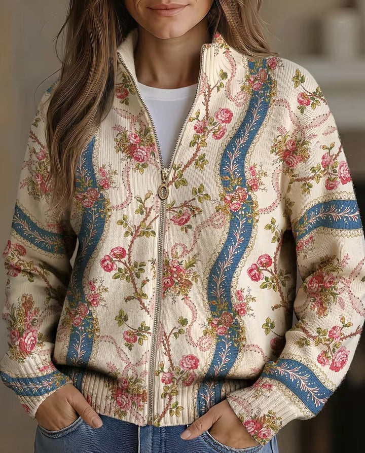 Eulalia™ | Cardigan à ruban en rose grimpant