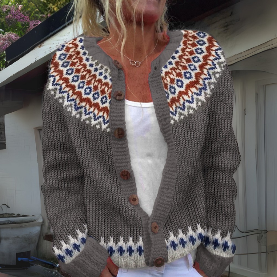 Cardigan Tricot Nordique Luna