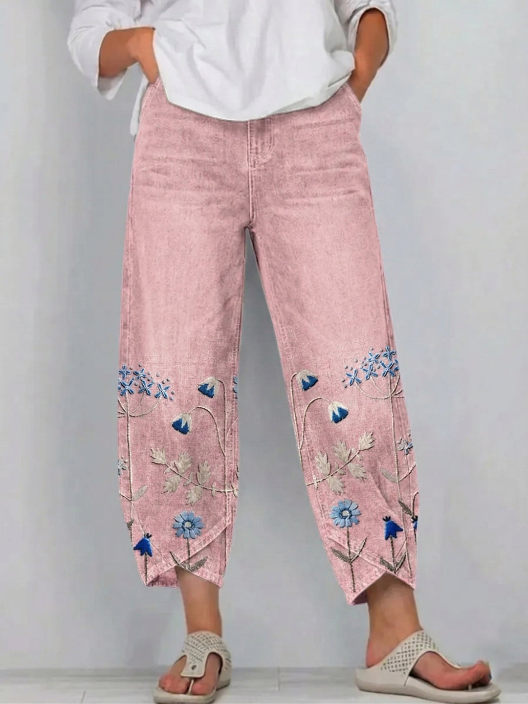 Aileen | Pantalon Fleuri Élégant