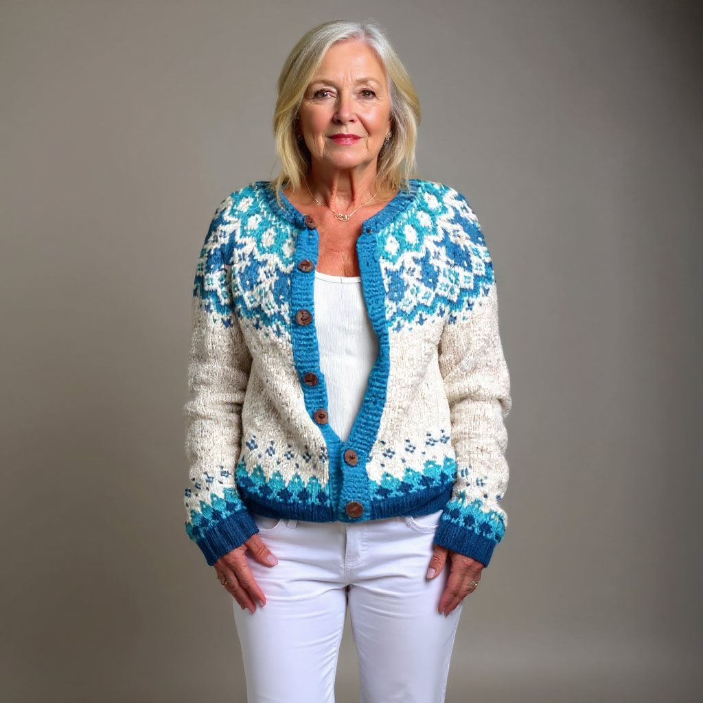 Cardigan en Tricot Nordique Rica