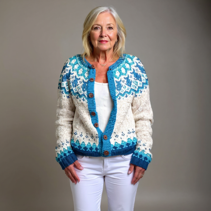 Cardigan en Tricot Nordique Rica