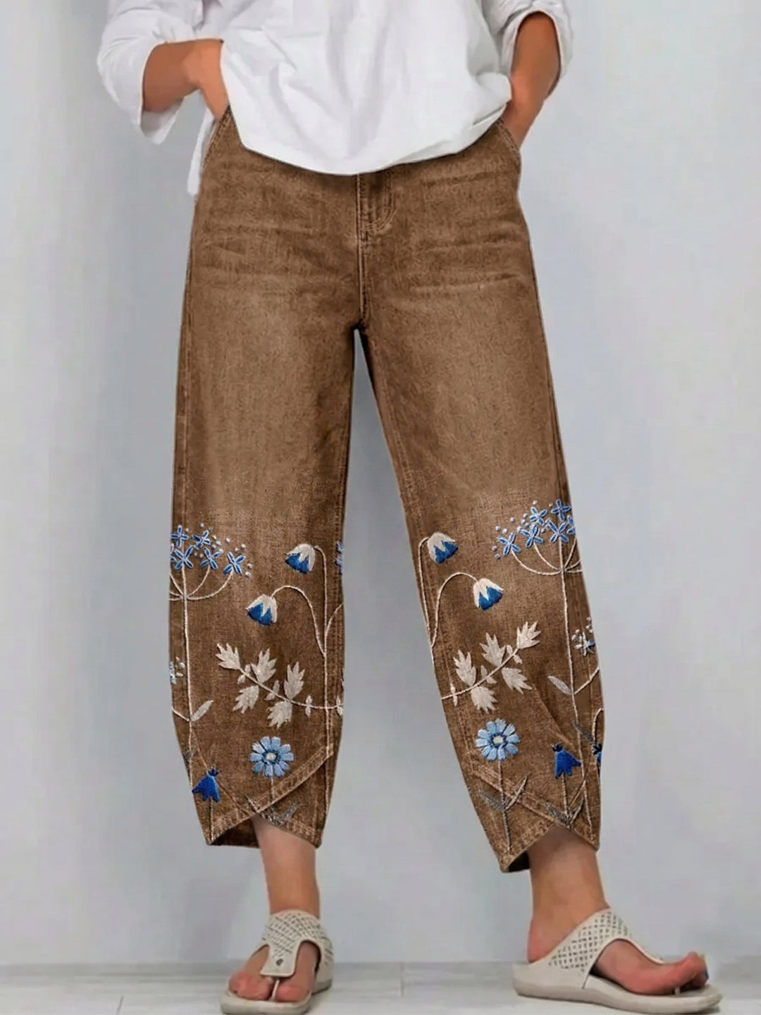 Aileen | Pantalon Fleuri Élégant