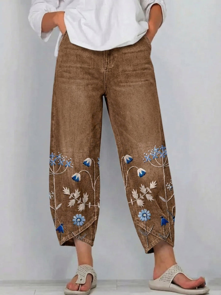 Aileen | Pantalon Fleuri Élégant