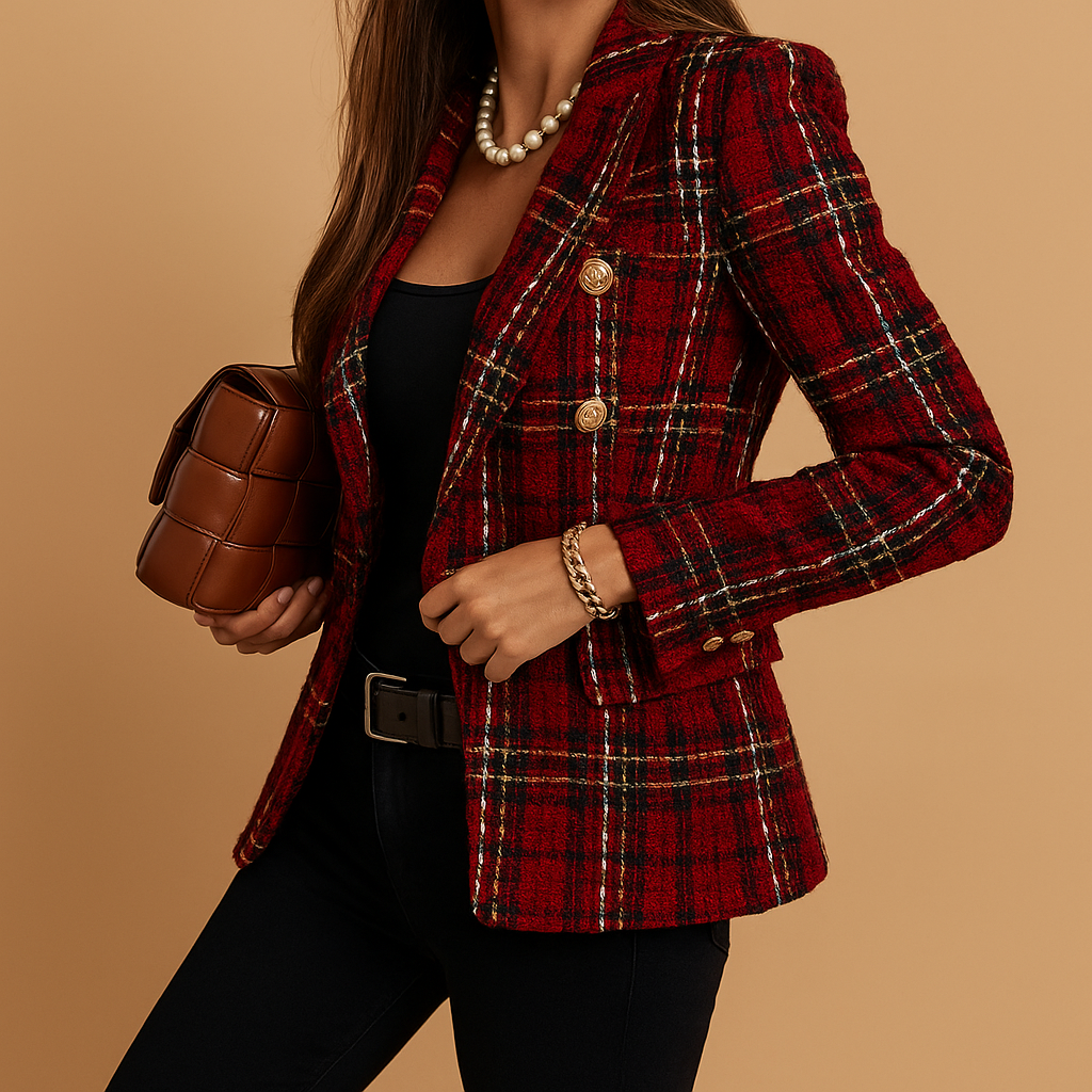 Rive | Blazer à Rayures pour Femmes à Double Boutonnage