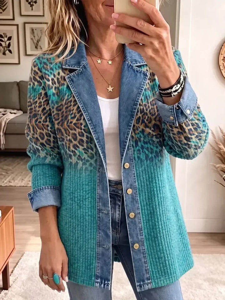 Adelia™ | Veste en Jean Imprimé Léopard
