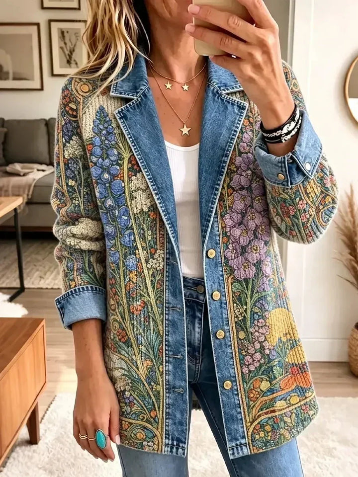 Vesta™ | Veste en Jean Imprimée Florale