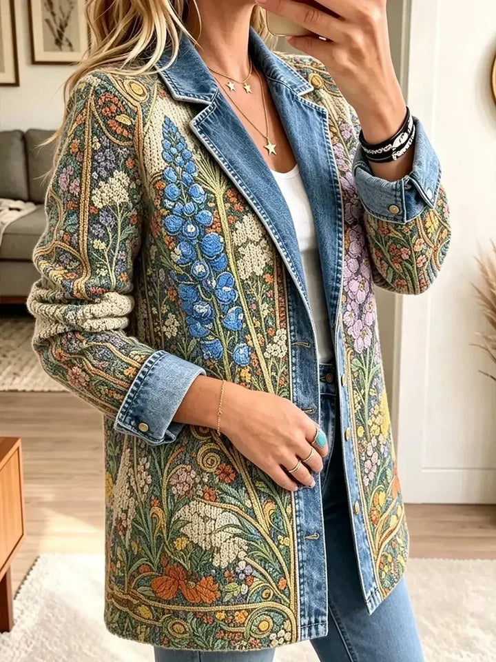 Vesta™ | Veste en Jean Imprimée Florale