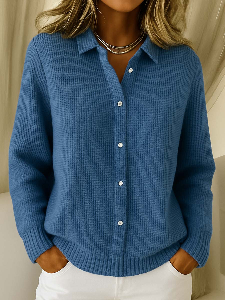 Amari™ | Cardigan en Tricot Waffle Classique pour Femmes