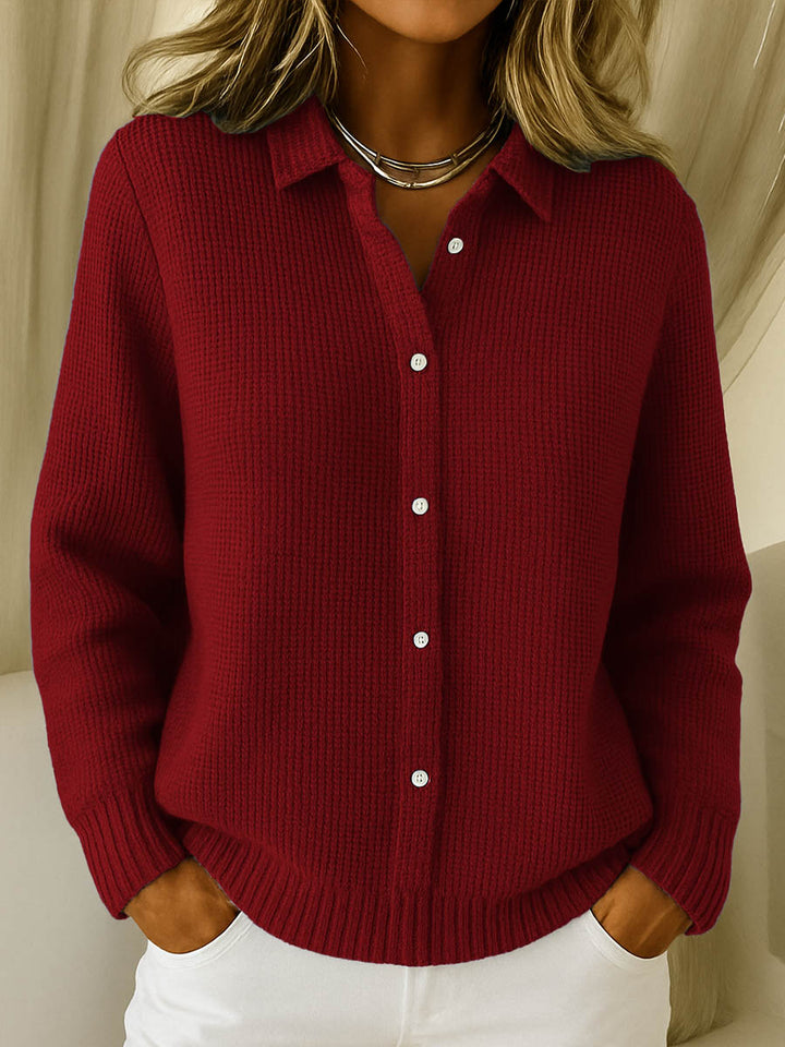 Amari™ | Cardigan en Tricot Waffle Classique pour Femmes