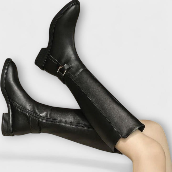 Mira - Bottes en Cuir Hautes jusqu'aux Genoux