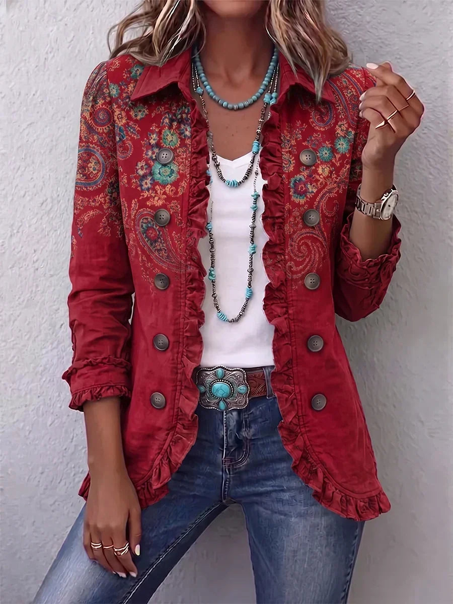 Fayrene | Veste à volants en paisley bohème