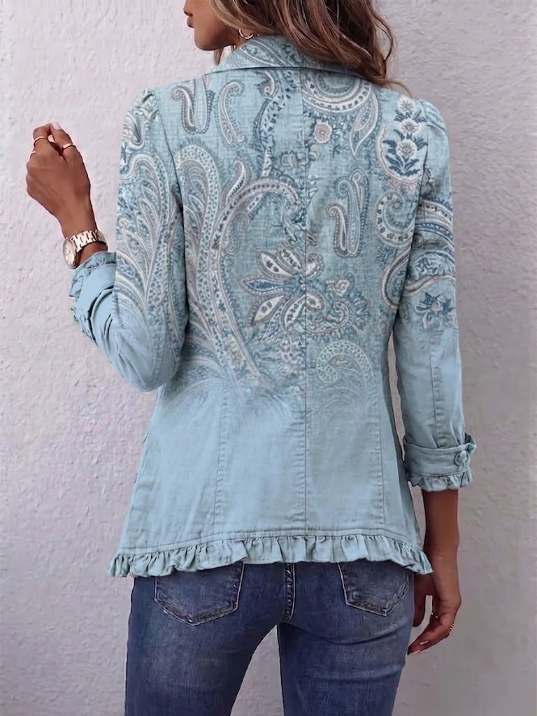 Estrella | Veste Volante Imprimé Paisley Vintage