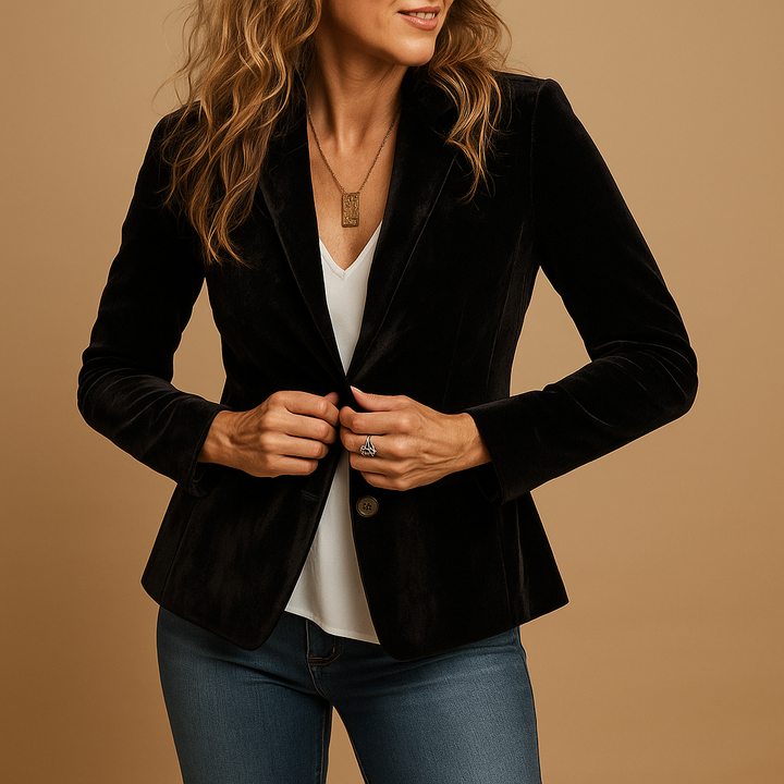 Rive | Blazer Retro Slim Fit avec Revers et Poches pour Femmes