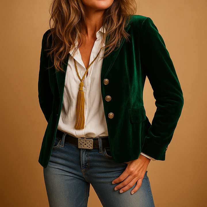 Rive | Blazer Retro Slim Fit avec Revers et Poches pour Femmes