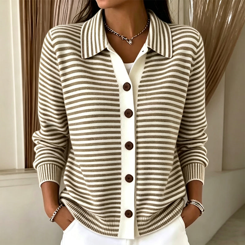 Kirsten | Cardigan Tricot Rayé