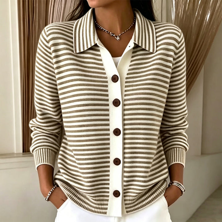 Kirsten | Cardigan Tricot Rayé