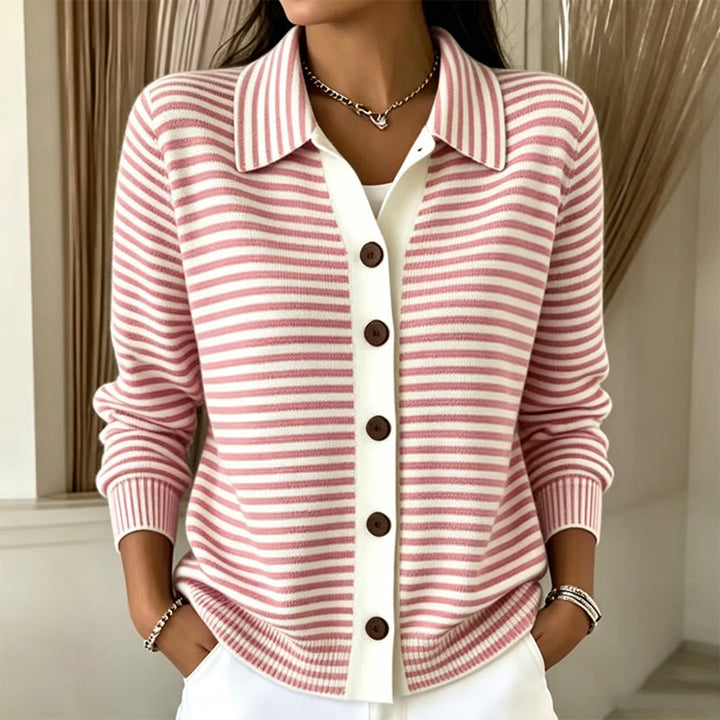 Kirsten | Cardigan Tricot Rayé