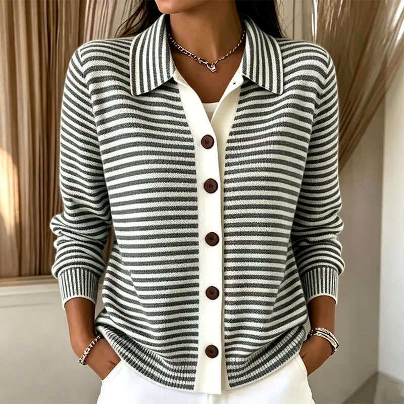 Kirsten | Cardigan Tricot Rayé