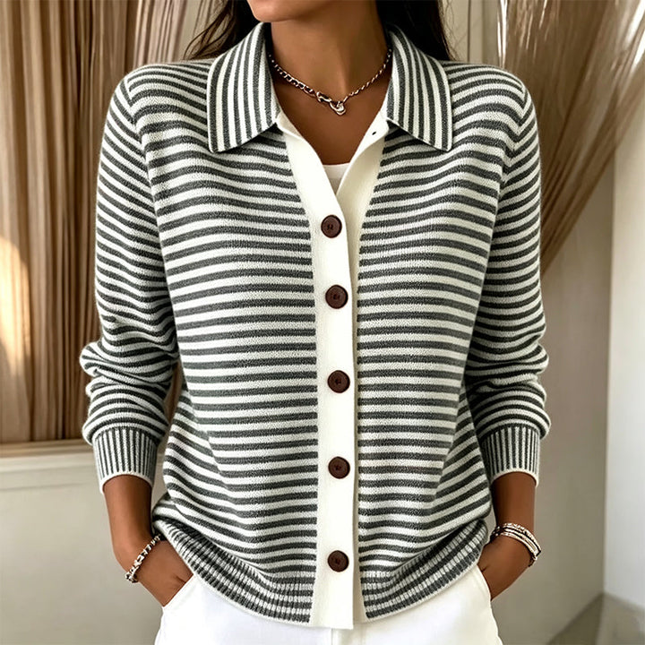 Kirsten | Cardigan Tricot Rayé