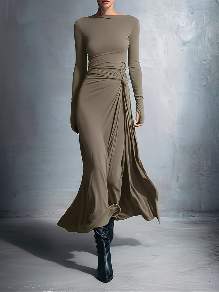 Naomie | Robe Maxi à Nœud Latéral
