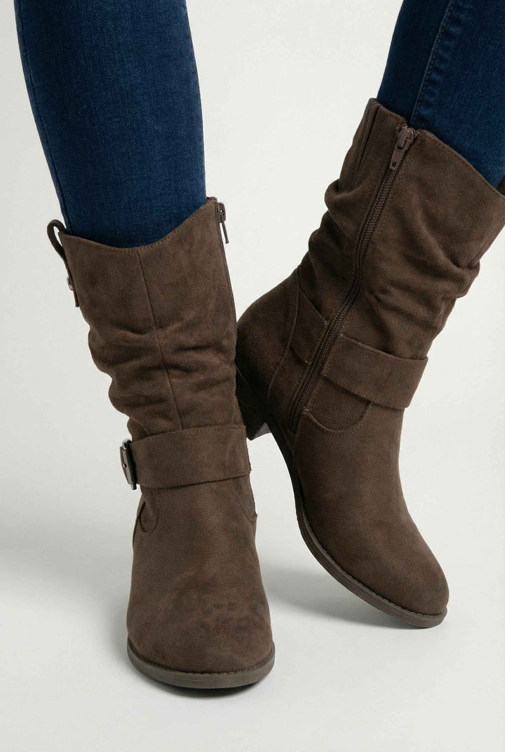Victoria | Bottines Élégantes Brun Foncé