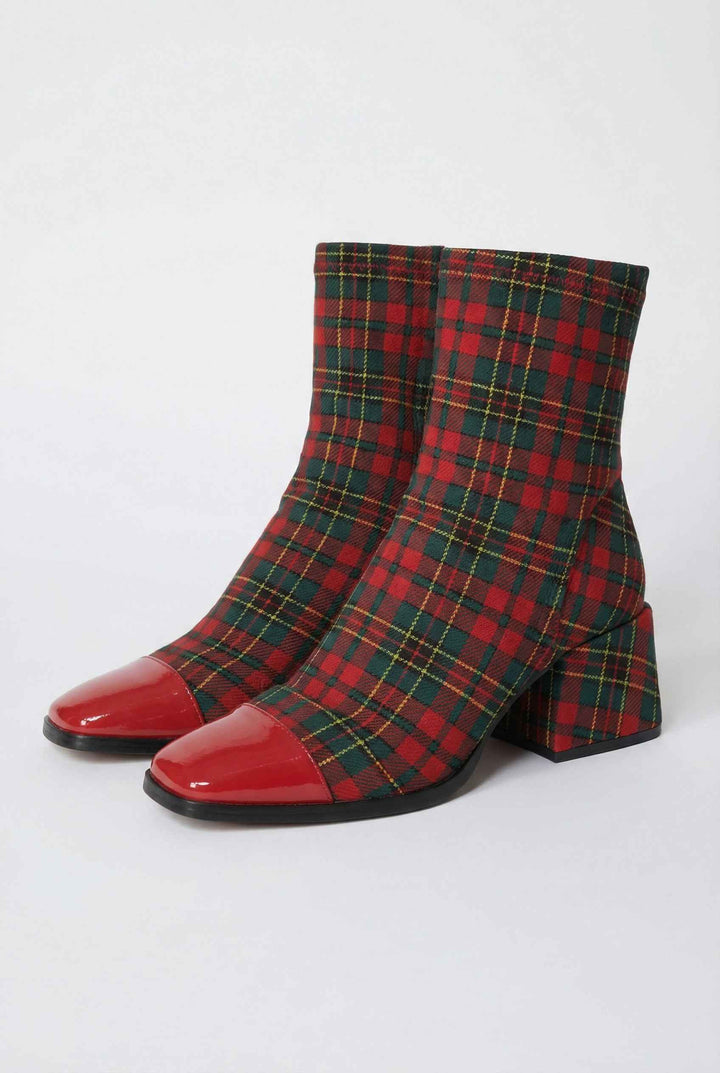 Apolline | Bottines Élégantes Rouges et Vertes