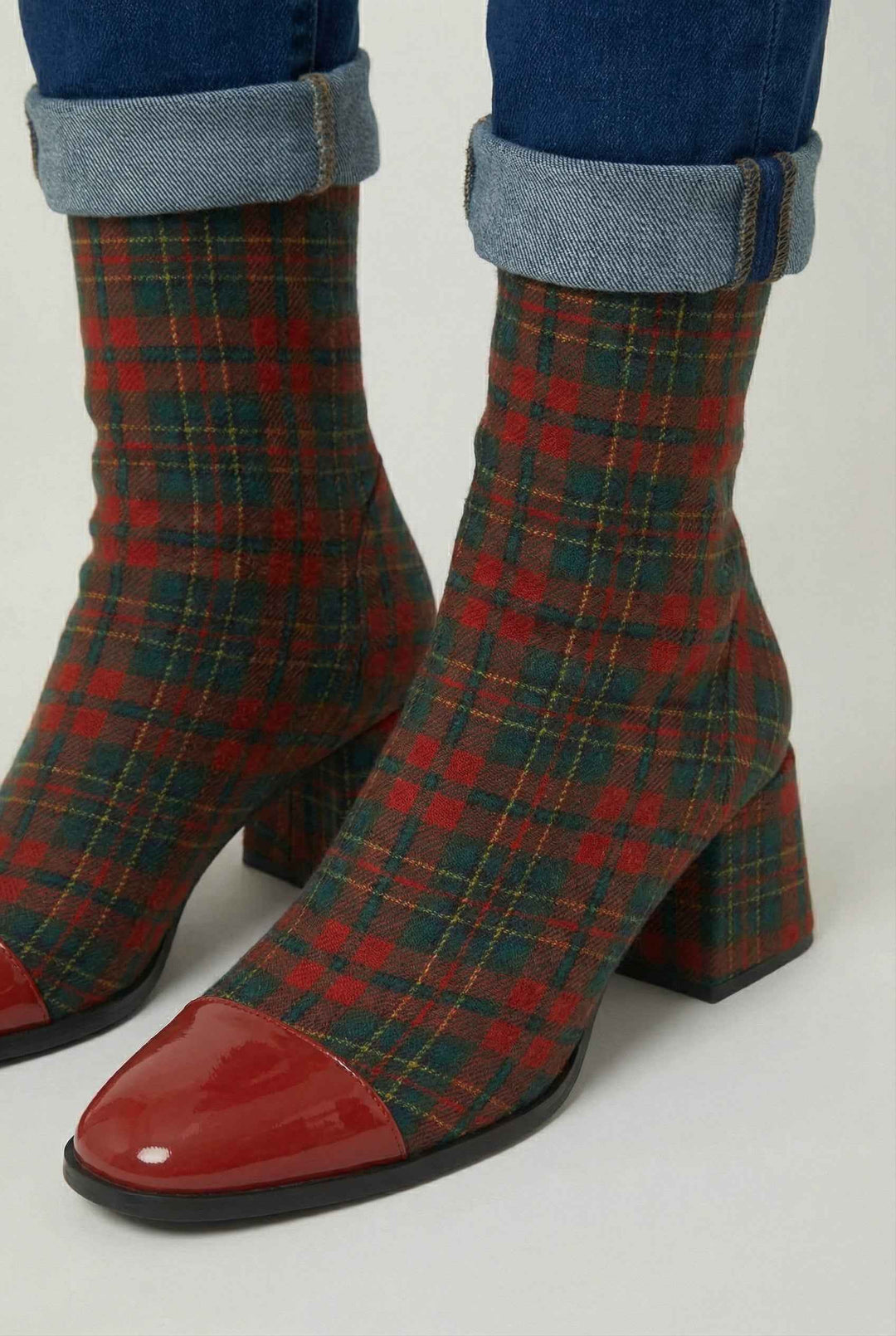Apolline | Bottines Élégantes Rouges et Vertes