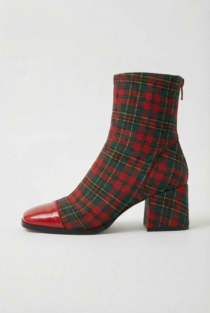 Apolline | Bottines Élégantes Rouges et Vertes
