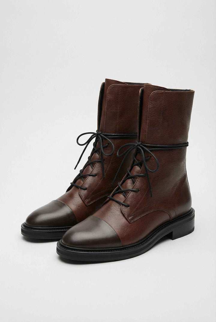 Capucine | Bottines Marron aux Détails Élégants
